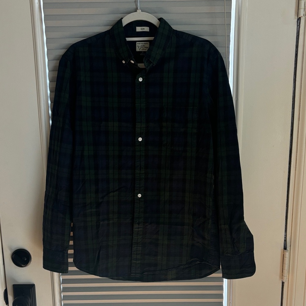 J. Crew Dark Plaid Casual Shirt